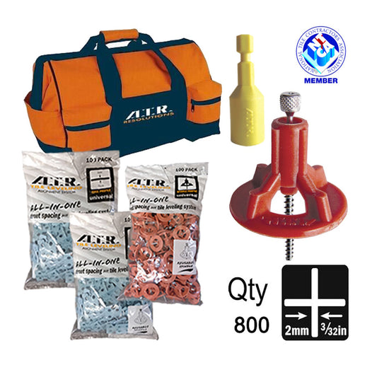 Tile Leveling System for Shower Walls PRO 800-Piece Grid Kit, Covers 570 Sq. Ft