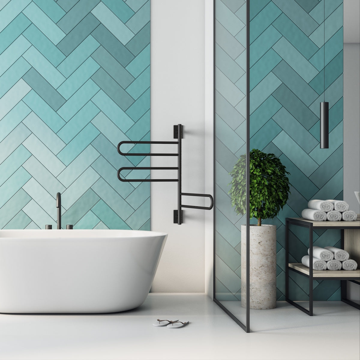 Swivel Towel Warmer, Amba SL3 Heated Towel Rack