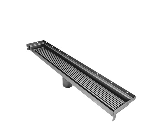 Drains Unlimited 54 Inch Wall-to-Wall Linear Shower Drain, Polished Wedgewire Design
