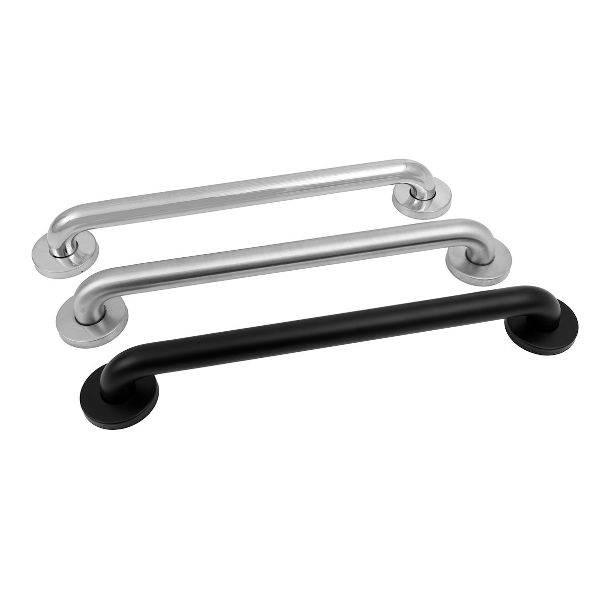 30 Inch Matte Black ADA Shower Grab Bars for Safety