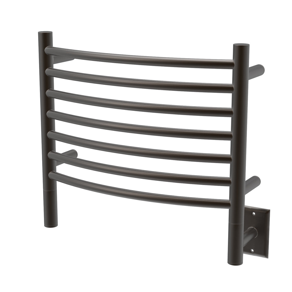 Amba Jeeves H Curved Wall Mounted Towel Warmer, 7 Bars, Hardwired, 21" W x 18" H
