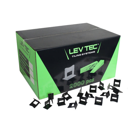 LevTec Tile Leveling Clips – 2000 Bulk Pack for Professional Shower Tile Installation