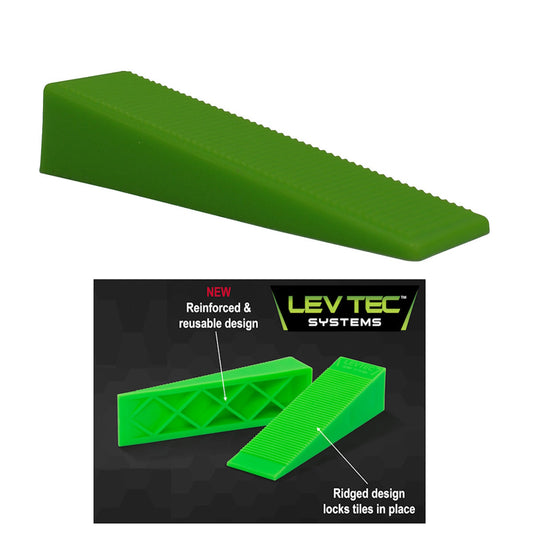 LevTec Tile Leveling System Wedges 500 Pack for Perfect Shower & Bath Remodeling