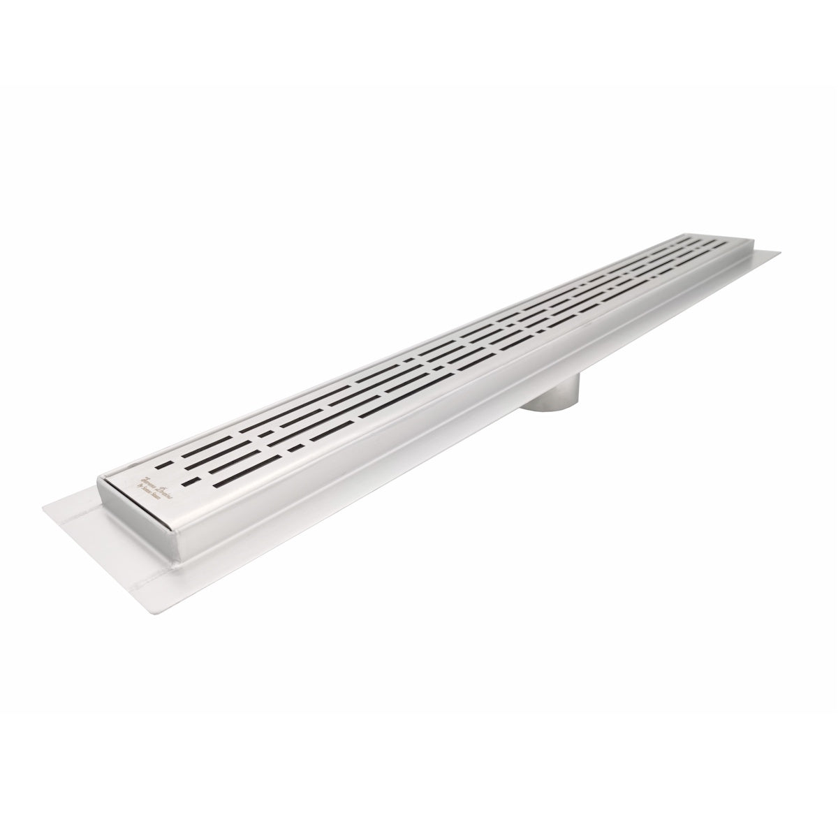 72 Inch Linear Shower Drain Kit with Hair Trap and Flange Base, SereneDrains