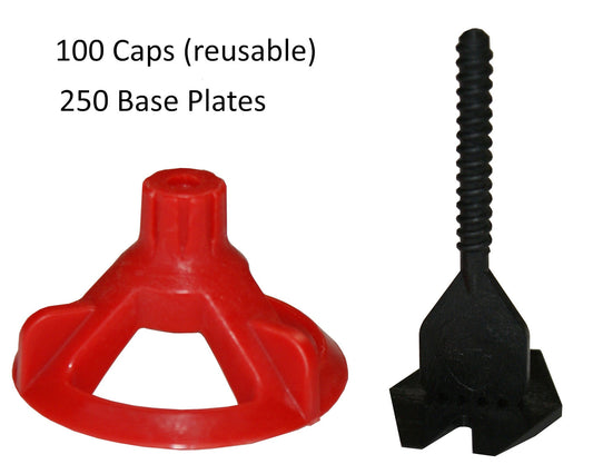 Spin Doctor Tile Leveling System – 250 Kit for Small Shower & Bath Tile Projects