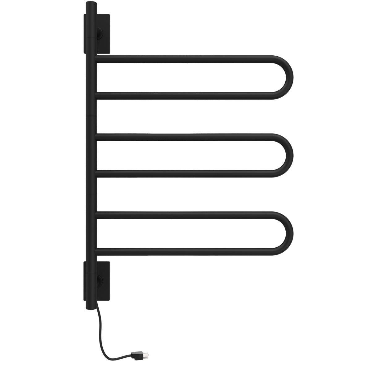 Swivel Towel Warmer, Amba SL3 Heated Towel Rack Matte Black