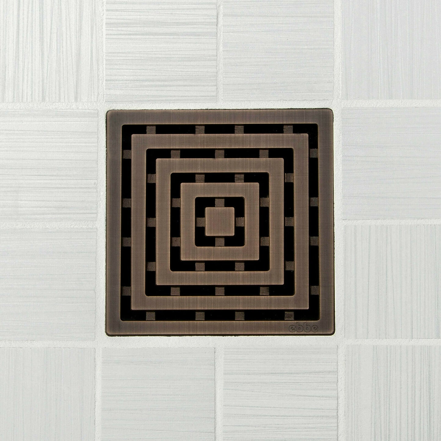 Ebbe E4815 Frames Oil Rubbed Bronze Square Shower Drain And Rough-in Adapter Kit