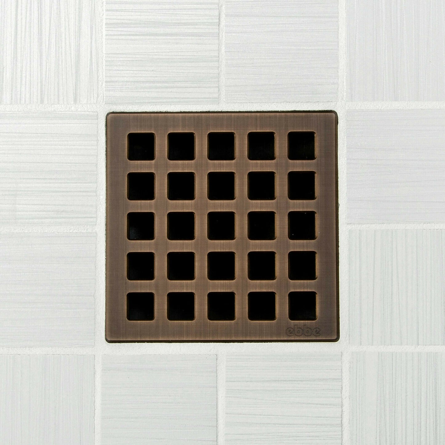 Ebbe E4803 Quadra Oil Rubbed Bronze Square Drain with Installation Kit