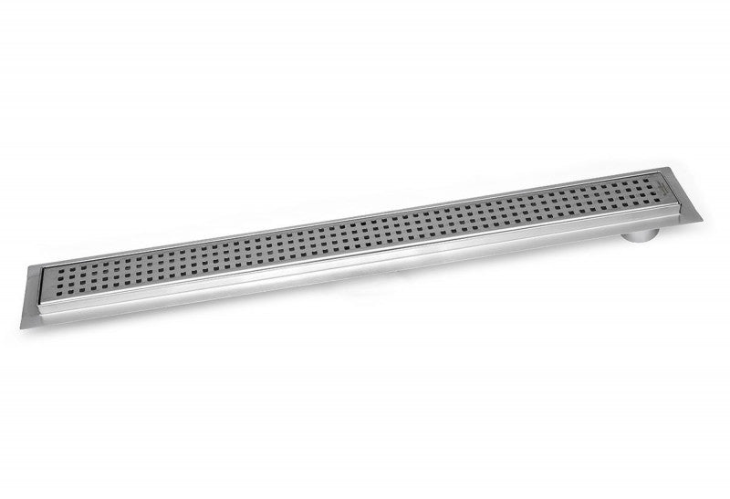 SereneDrains Linear Shower Drain Offset Outlet Square - 59