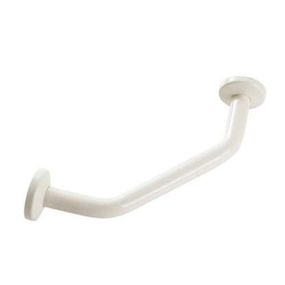 Corner Support Shower Grab Bar or Foot Rest, 9" Vinyl Coated, Anti-Microbial, White