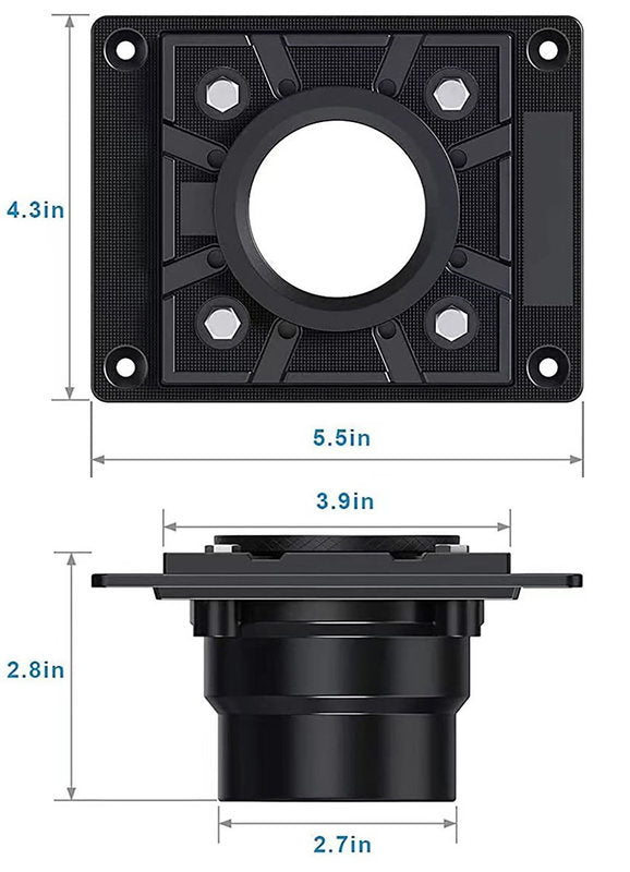 16 Inch Offset Linear Shower Drain, Full Shower Drain Assembly Kit