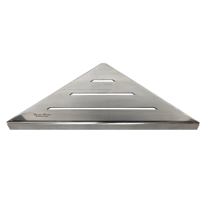 Corner Shower Caddy, 9 Inch Wall Mount Triangle Shower Shelf - Polished Chrome
