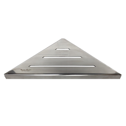 Corner Shower Caddy, 9 Inch Wall Mount Triangle Shower Shelf - Polished Chrome