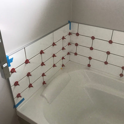 Tile Leveling System 400-Piece Offset Brick Pattern Kit, Covers 380 Sq. Ft. for Shower Tile