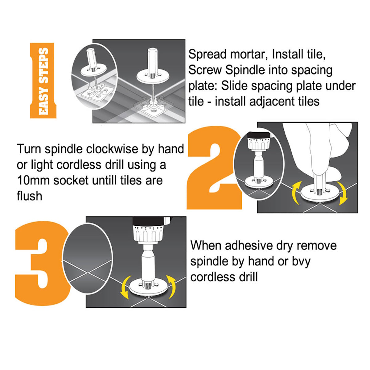 Tile Leveling System 800-Piece Offset Brick Kit, Covers 570 Sq. Ft. for Shower & Bathroom Tile