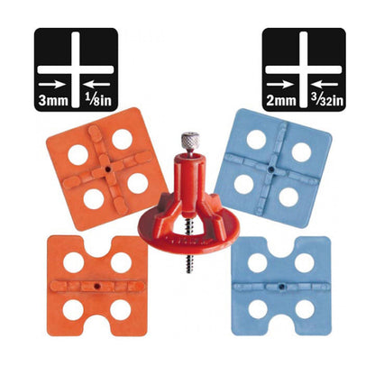 Tile Leveling System for Shower Tile Installation – 250-Piece Grid Pattern Kit, Covers 190 Sq. Ft.
