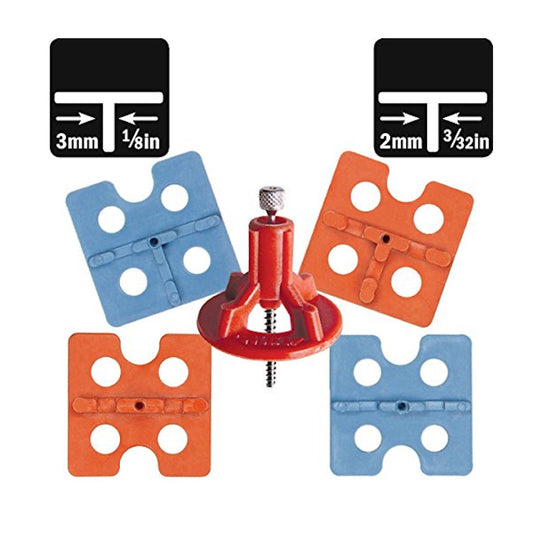 Tile Leveling System 400-Piece Offset Brick Pattern Kit, Covers 380 Sq. Ft. for Shower Tile