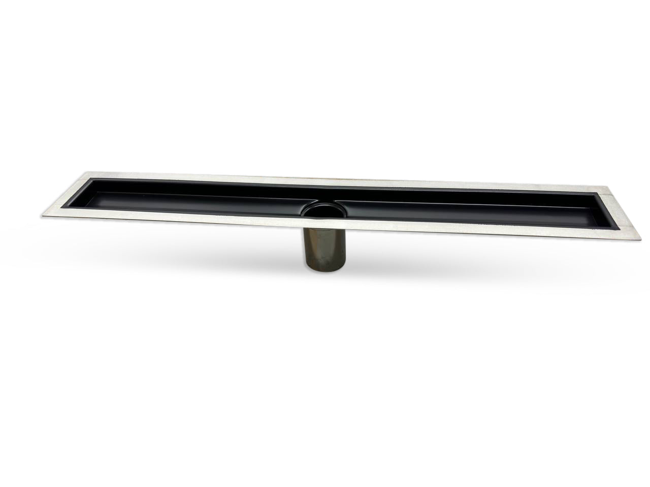 59 Inch Black Linear Shower Drain Square Design, Drains Unlimited