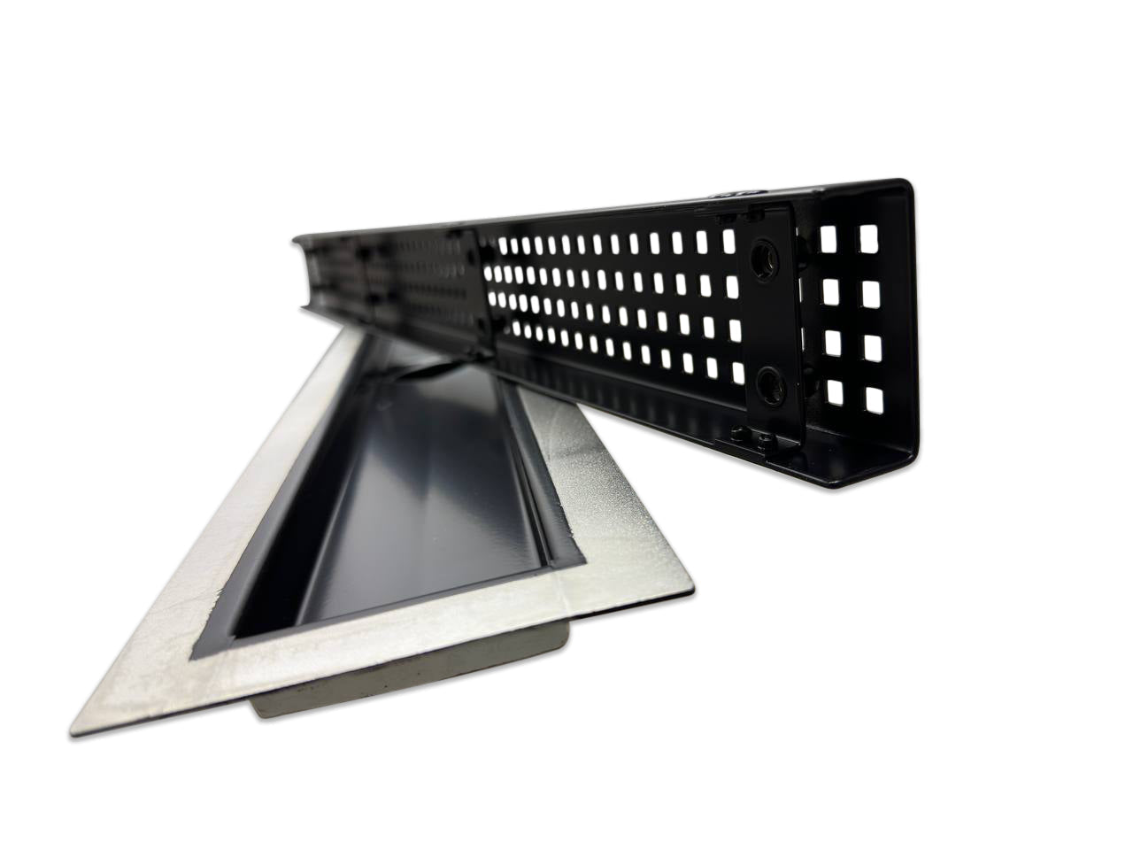 59 Inch Black Linear Shower Drain Square Design, Drains Unlimited