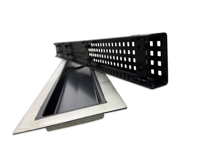 59 Inch Black Linear Shower Drain Square Design, Drains Unlimited