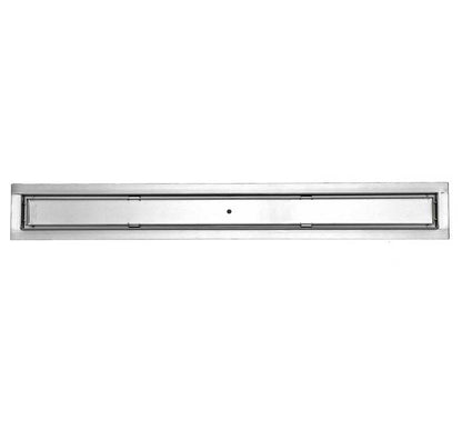 39 Inch Tile Insert Linear Shower Drain, Brushed Stainless Steel by SereneDrains