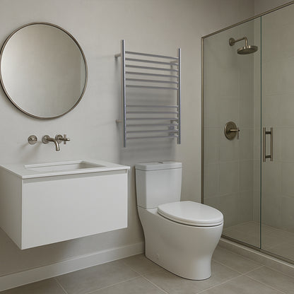 Amba Cape Straight Towel Warmer, 12 Bars, Plug-In or Hardwired, W 23" H 31.5"