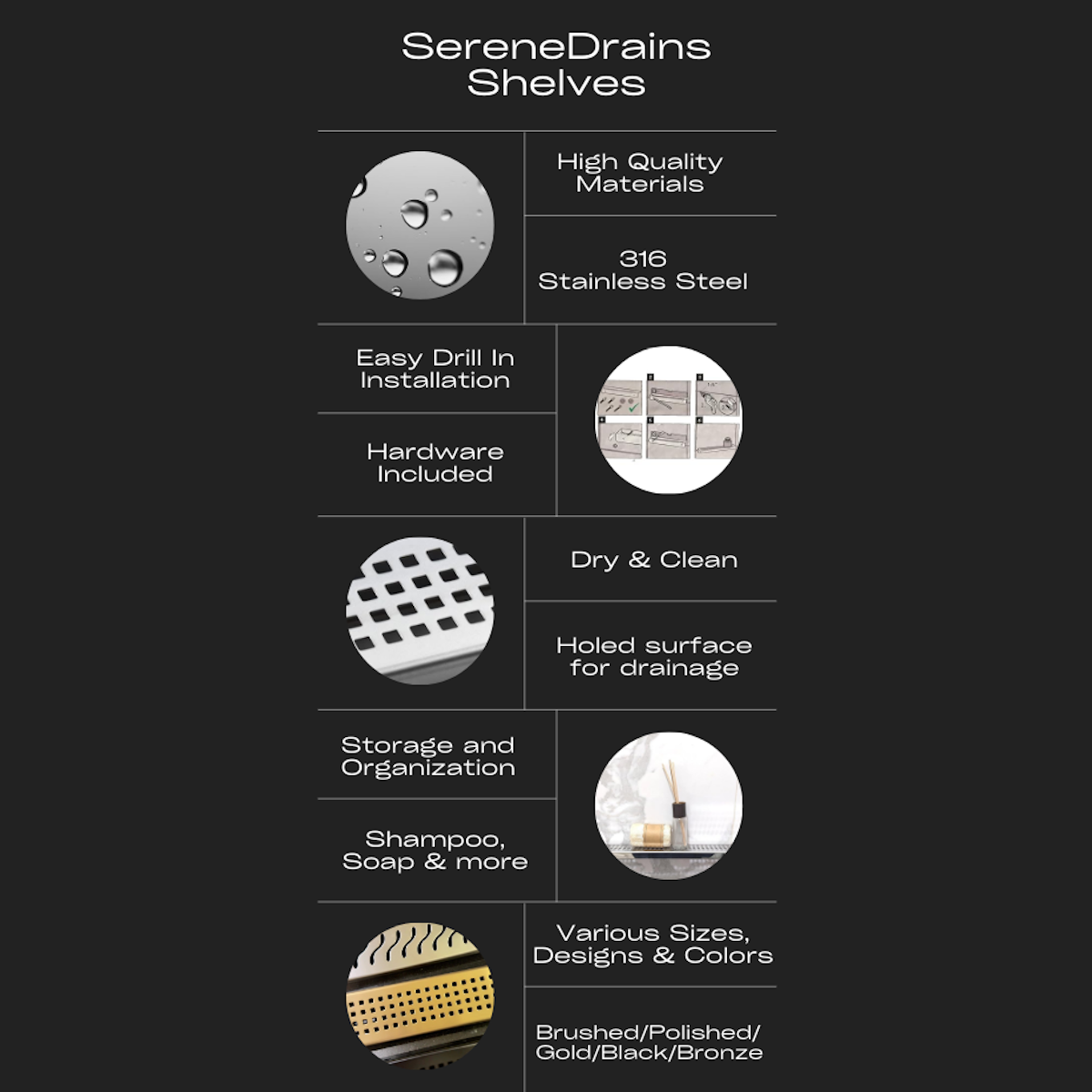 Corner Shower Caddy, 12 Inch Wall Mount Triangle Shower Shelf - Brushed Stainless Steel