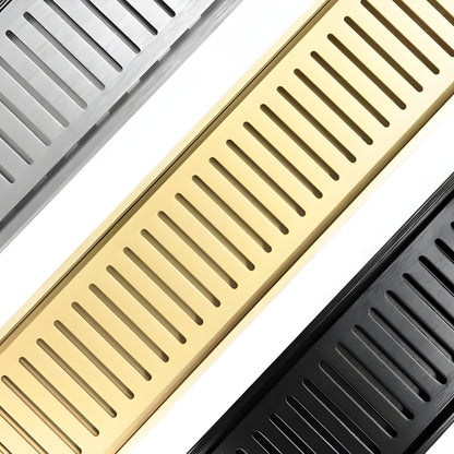 Custom Linear Shower Drain, Lauxes Grates NeXT Generation Decorative Drains, 2ft