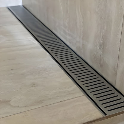 Custom Linear Shower Drain, Lauxes Grates NeXT Generation Decorative Drains, 2ft