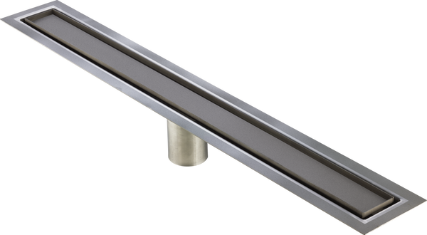 59 Inch Tile-in Linear Shower Drain Brushed Stainless Steel, Drains Unlimited