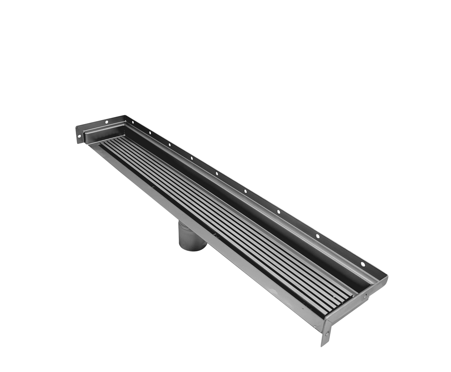 Drains Unlimited 66 Inch Wall-to-Wall Linear Shower Drain, Polished Wedgewire Design