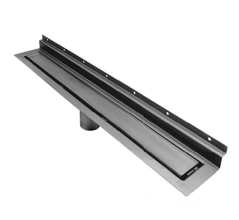 40 Inch Tile-in Wall Mounted Linear Floor Drain, Backwall Flange Only, Drains Unlimited