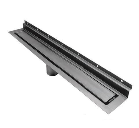 30 Inch Tile-in Wall Mounted Linear Floor Drain, Backwall Flange Only, Drains Unlimited