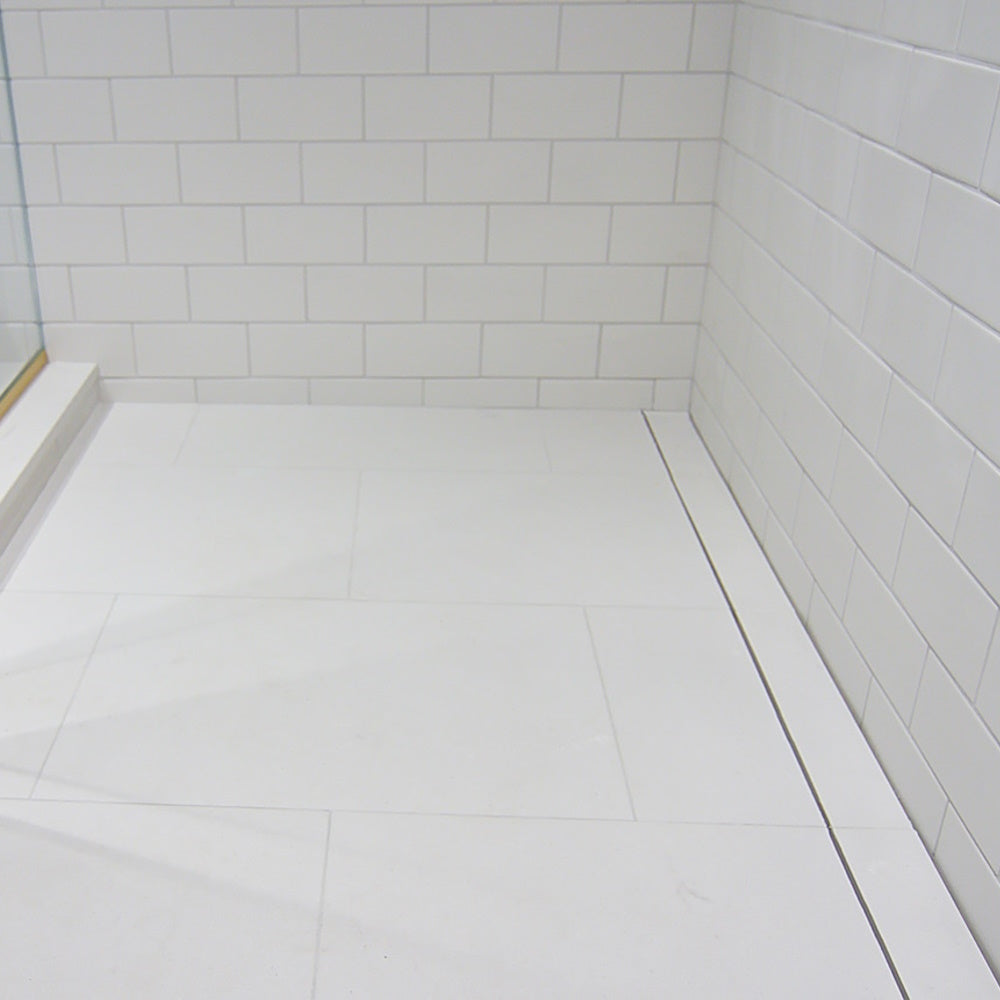 Drains Unlimited Wall-Mounted Linear Drain for Near-Wall Installation