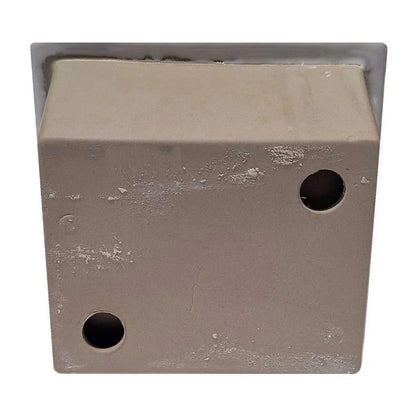 White Ceramic Extra Large Recessed Toilet Paper Holder, 7x7" Niche Bathroom Tissue Roll