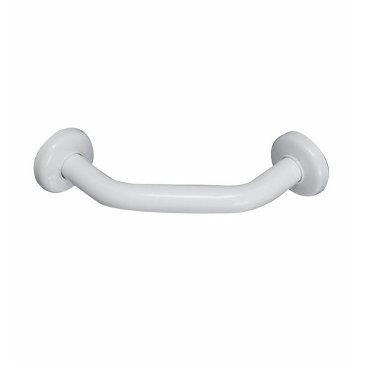 Corner Support Shower Grab Bar or Foot Rest, 9" Vinyl Coated, Anti-Microbial, White