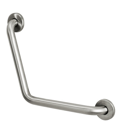 110 Degree Grab Bar, Stainless Steel, ADA Compliant, Brushed Finish, 12" x 12"
