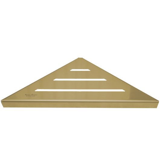 Gold Corner Shower Shelves, 9 Inch Triangle Wall Mounted Shower Shelf