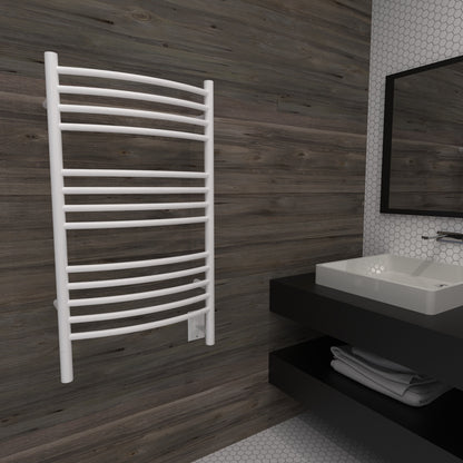 Amba Jeeves C Curved Towel Warmer, Hardwired, 13 Bars, W 21" H 36"