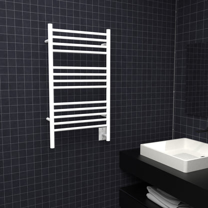 Amba Jeeves C Straight Towel Warmer for Bathrooms, Hardwired, 13 Bars, W 21" H 36"