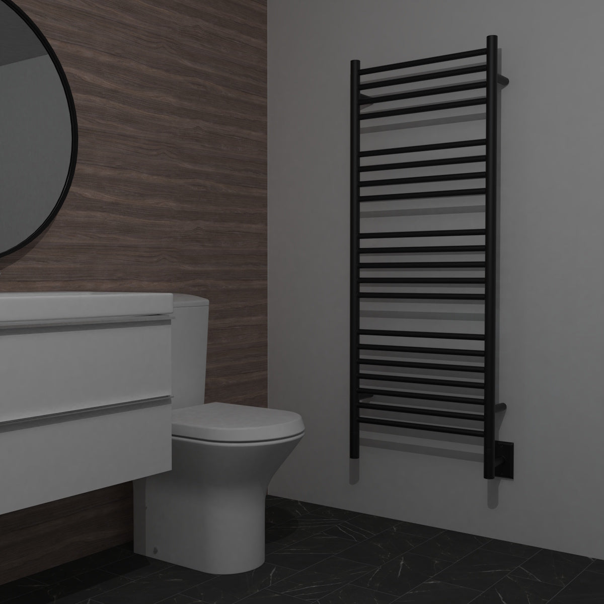 Amba Jeeves D Straight Large Towel Warmer, Hardwired, 20 Bars, W 21" H 53"