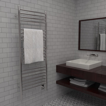 Amba Jeeves D Straight Large Towel Warmer, Hardwired, 20 Bars, W 21" H 53"