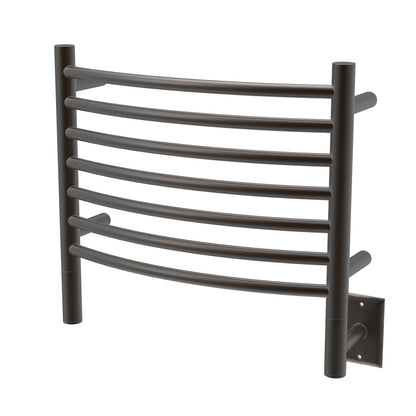 Amba Jeeves H Curved Wall Mounted Towel Warmer, 7 Bars, Hardwired, 21" W x 18" H