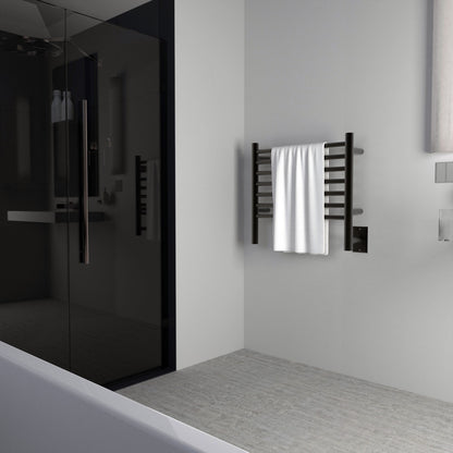 Amba Jeeves H Straight Wall Mounted Towel Warmer Rack, 7 Bars, Hardwired, 21" W x 18" H