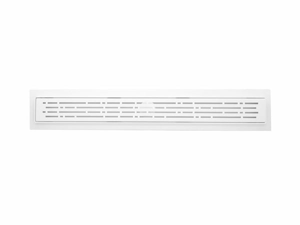 35 Inch Matte White Linear Shower Drain, Broken Lane Design by SereneDrains