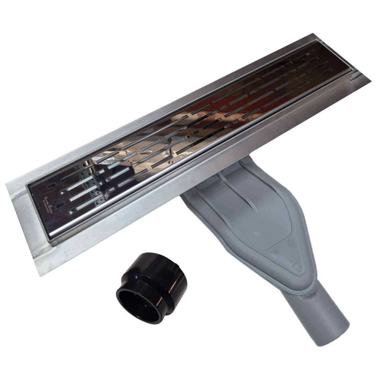 SereneDrains Satin Gold Linear Drains with Horizontal Side Outlet Discharge