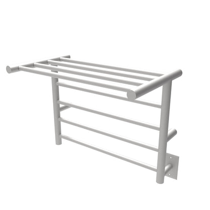 Shelf Towel Radiator, Amba Radiant Electric Towel Radiator with Shelf, 8 Bar