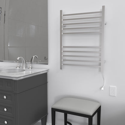 Amba Radiant Square 10 Bar Towel Warmer - Plug-in or Hardwiring