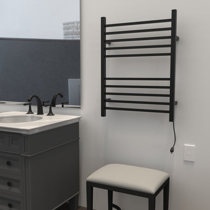 Amba Radiant Square 10 Bar Towel Warmer - Plug-in or Hardwiring
