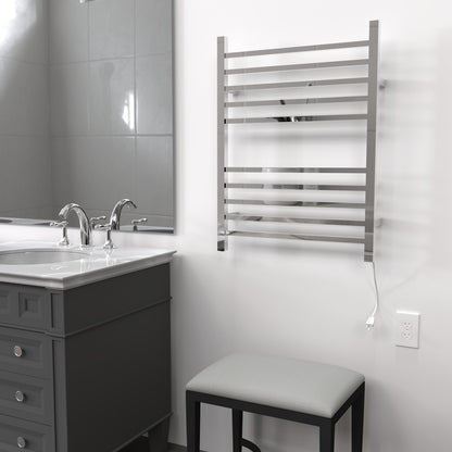 Amba Radiant Square 10 Bar Towel Warmer - Plug-in or Hardwiring